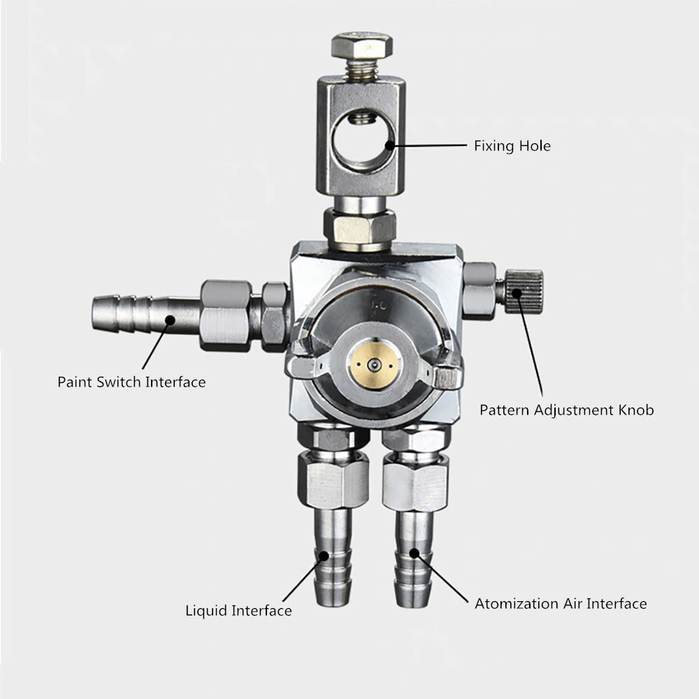 St-6 Wave Soldering Nozzle Mini Automatic Spray Gun Nozzle Casting Painting Nozzle Air Atomization Nozzle Spray Gun 0.5/1.0/1.3/2.0mm