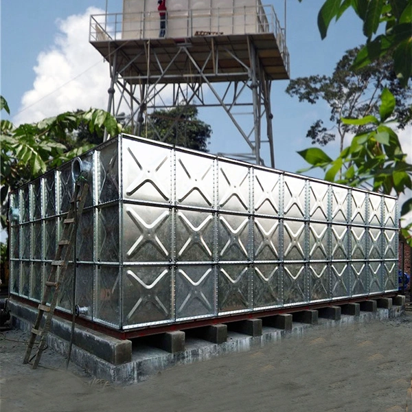 Sectional Galvanized Steel Water Storage Tank Modular Galvanized Steel Pressure Water Tank for Fire Fighting