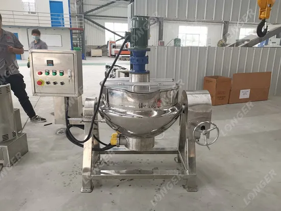 Olla de cocinar de acero inoxidable de alta presión industrial del gas 300L