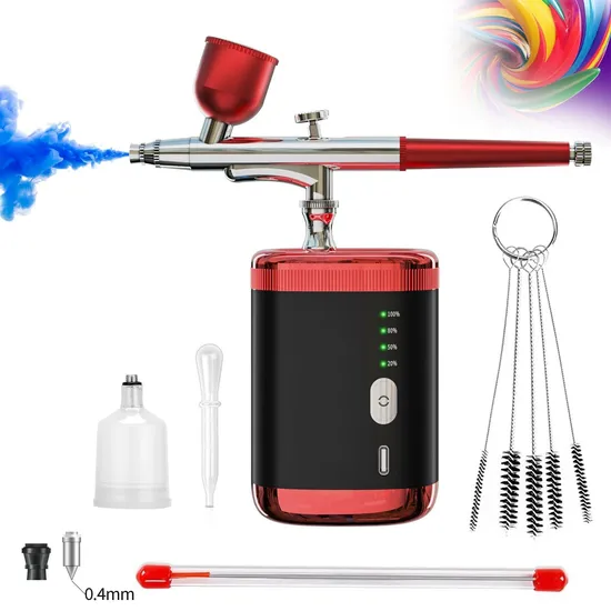 Kit de aerógrafo portátil para pasteles, pistola pulverizadora de maquillaje, compresores de aerógrafo