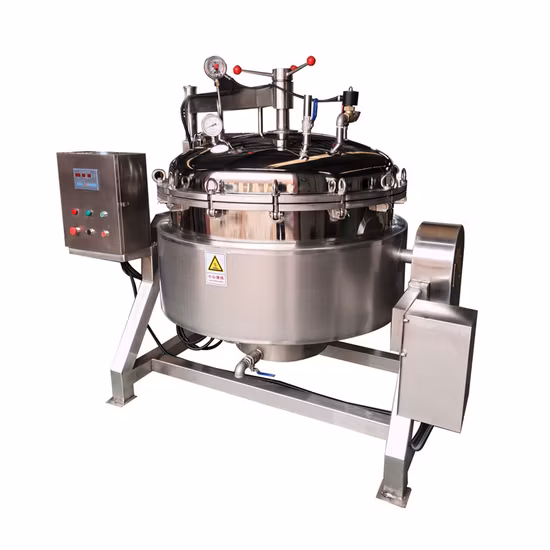 Olla de cocción a alta presión con calefacción de Gas eléctrica a vapor Industrial para huesos, frijoles, sopa de carne