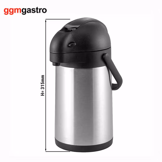 Cafetera a presión de aire de acero inoxidable, termo para café y té